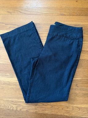 👖Loft dark wash denim trouser pants. Size 6.